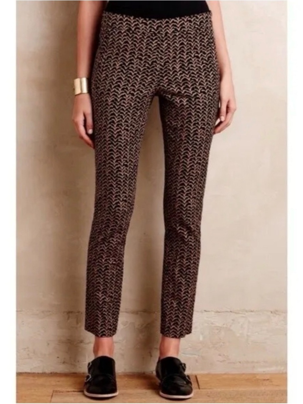 Cartonnier cotton cigarette pants in bold print
